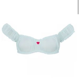 COPY - Skims Sleepover Chiffon Crop Top - Frost